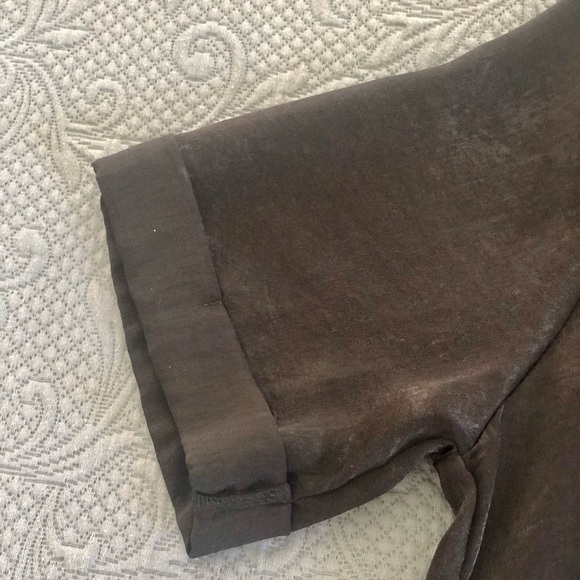 MOD REF women’s black top, split side seam, Size M.  NWOT. - Picture 3 of 7